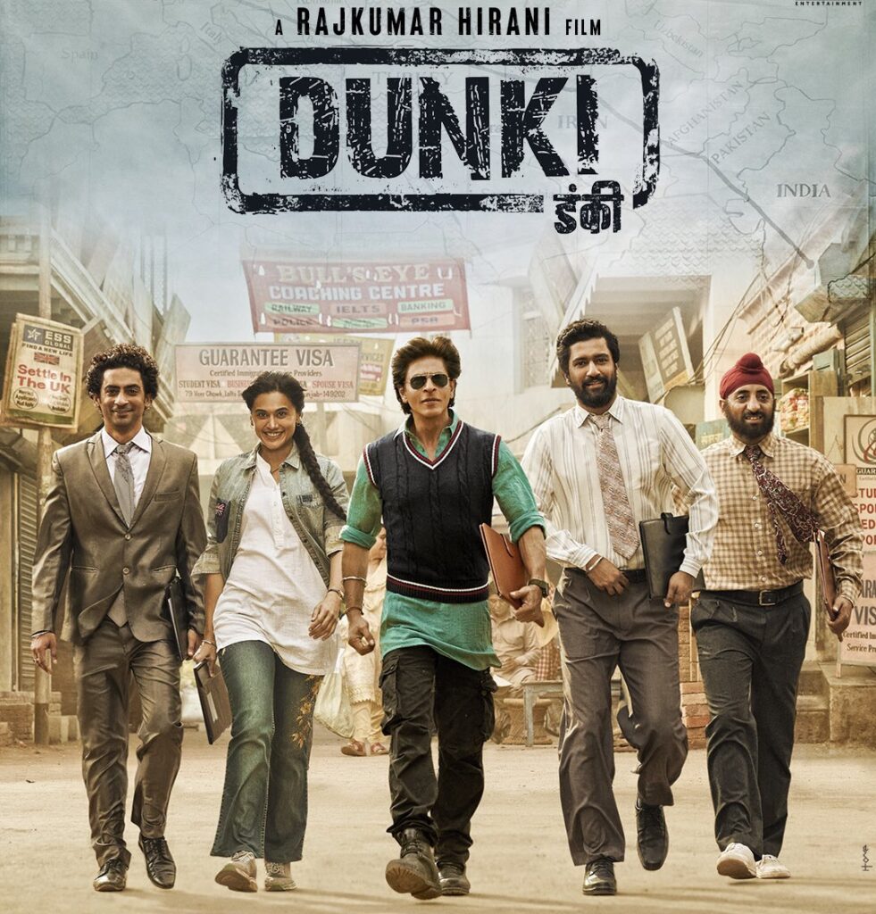 dunki movie poster